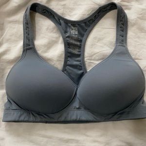 Pink yoga sports bra